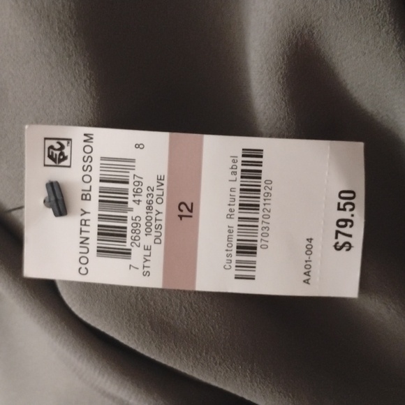 Bar III Asymmetrical Wrap-Style Dress in Olive Green, Sz 12 - Picture 5 of 13